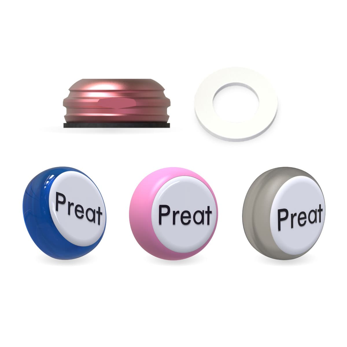PreatLoc™ Standard Pivot Processing Pack Assembly - Anodized Cap 2 Pack