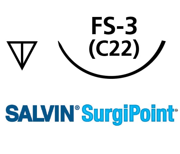 Salvin SurgiPoint 5-0 PGA Polyglycolic Acid Synthetic Absorbable-Braided FS-3 (C22) 18” (45cm) Box of 12