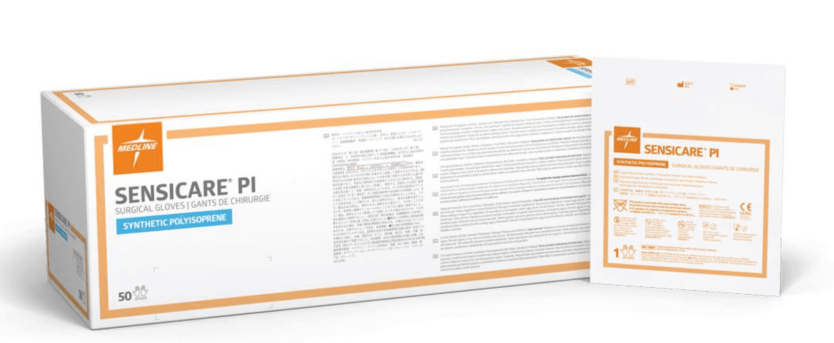 Sensicare® PI Synthetic Surgical Gloves - Size 8 - Box of 50